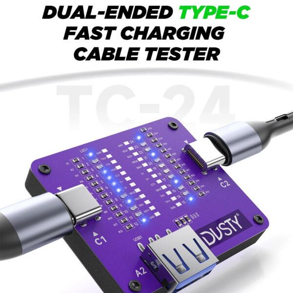 تستر  فحص  مسارات تايب سي Dusty TC-24