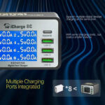 تستر شحن ديجيتال متعدد المخارج Mechanic iCharge 8C