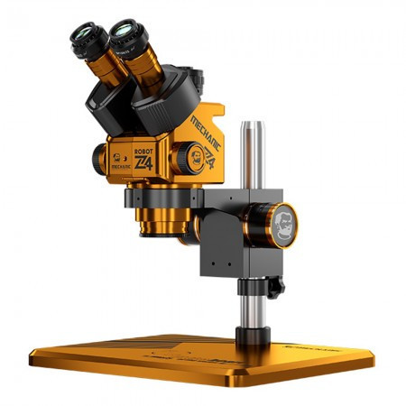 ميكرسكوب ميكانيك MECHANIC ROBOT Z4 (ثلاثي العينيات - تكبير مستمر 6.5X-60X - قاعدة ألومنيوم كبيرة)
