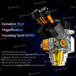 ⁦ميكرسكوب ميكانيك MECHANIC ROBOT Z4 (ثلاثي العينيات - تكبير مستمر 6.5X-60X - قاعدة ألومنيوم كبيرة)⁩ - الصورة ⁦4⁩