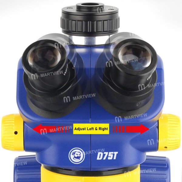 ⁦ميكرسكوب ميكانيك MECHANIC D75T-B11 (ثلاثي العينيات - تكبير 0.7X-5.0X - عالي الدقة لصيانة الهواتف)⁩ - الصورة ⁦3⁩