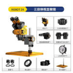⁦ميكرسكوب ميكانيك MECHANIC ROBOT Z4 (ثلاثي العينيات - تكبير مستمر 6.5X-60X - قاعدة ألومنيوم كبيرة)⁩ - الصورة ⁦10⁩