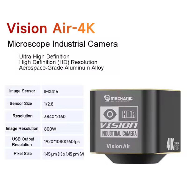 ⁦كاميرا ميكرسكوب ميكانيك MECHANIC Vision Air (دقة 4K فائقة الوضوح لصيانة ولحام دوائر الهواتف)⁩ - الصورة ⁦4⁩
