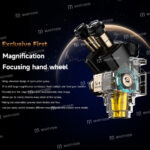 ⁦ميكرسكوب ميكانيك MECHANIC ROBOT 7060T (ثلاثي العينيات - تكبير مستمر 7X-60X - قاعدة ألومنيوم كبيرة)⁩ - الصورة ⁦4⁩