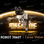 ⁦ميكرسكوب ميكانيك MECHANIC ROBOT 7060T (ثلاثي العينيات - تكبير مستمر 7X-60X - قاعدة ألومنيوم كبيرة)⁩ - الصورة ⁦2⁩