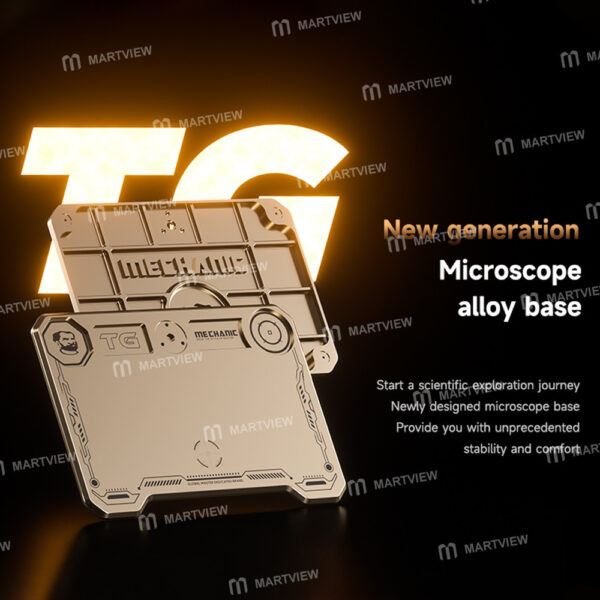 ⁦ميكرسكوب ميكانيك MECHANIC ROBOT 7060T (ثلاثي العينيات - تكبير مستمر 7X-60X - قاعدة ألومنيوم كبيرة)⁩ - الصورة ⁦8⁩