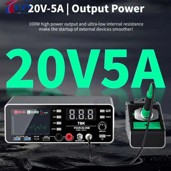 محطة صيانة متكاملة تي بي كي TBK 219 (باور سبلاي + كاوية C210 +  شورت كيلر  + تستر شحن  سريع)