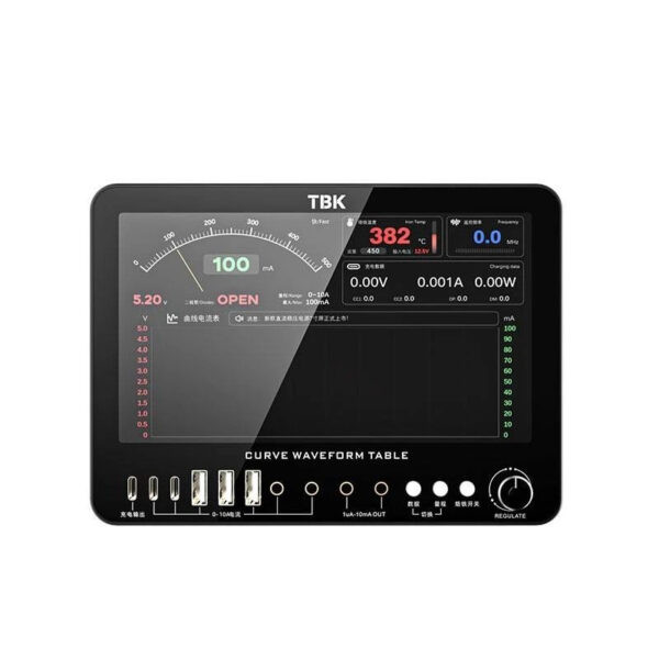⁦جهاز فحص وتتبع  أعطال البوردة تي بي كي TBK D7 المتكامل (باور سبلاي + كاوية + أوسيلوسكوب + تستر شحن)⁩ - الصورة ⁦5⁩