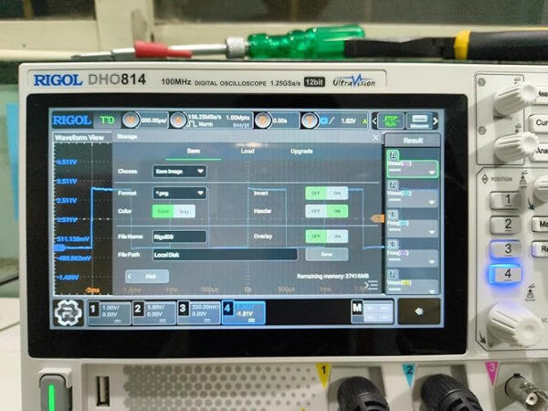 ⁦أوسيلوسكوب ديجيتال ريجول RIGOL DHO814 (بقوة 100MHz - 4 قنوات - سرعة عينات 1.25GSa/s)⁩ - الصورة ⁦3⁩