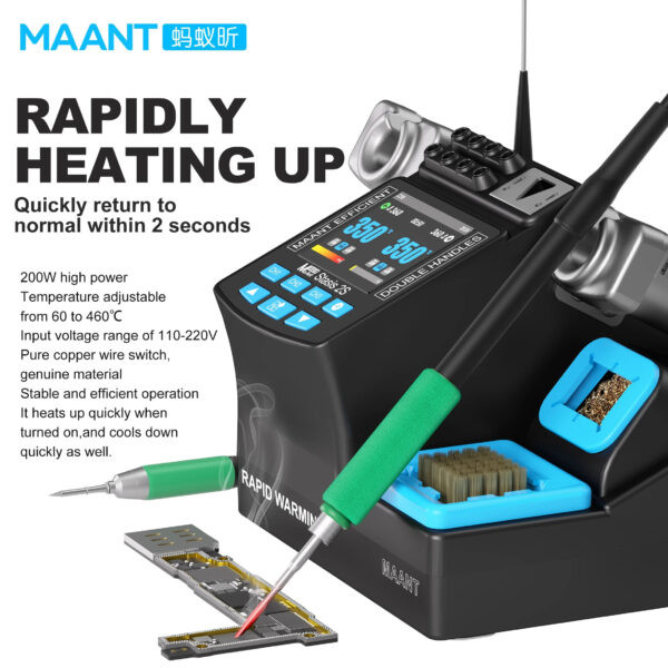 ⁦محطة لحام (كاوية) مزدوجة ما آنت MaAnt 2S-215 (دبل مخرج)⁩ - الصورة ⁦4⁩