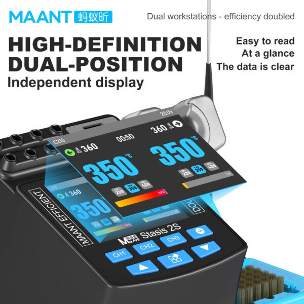 ⁦محطة لحام (كاوية) مزدوجة ما آنت MaAnt 2S-215 (دبل مخرج)⁩ - الصورة ⁦6⁩